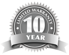 10-year limited warranty seal