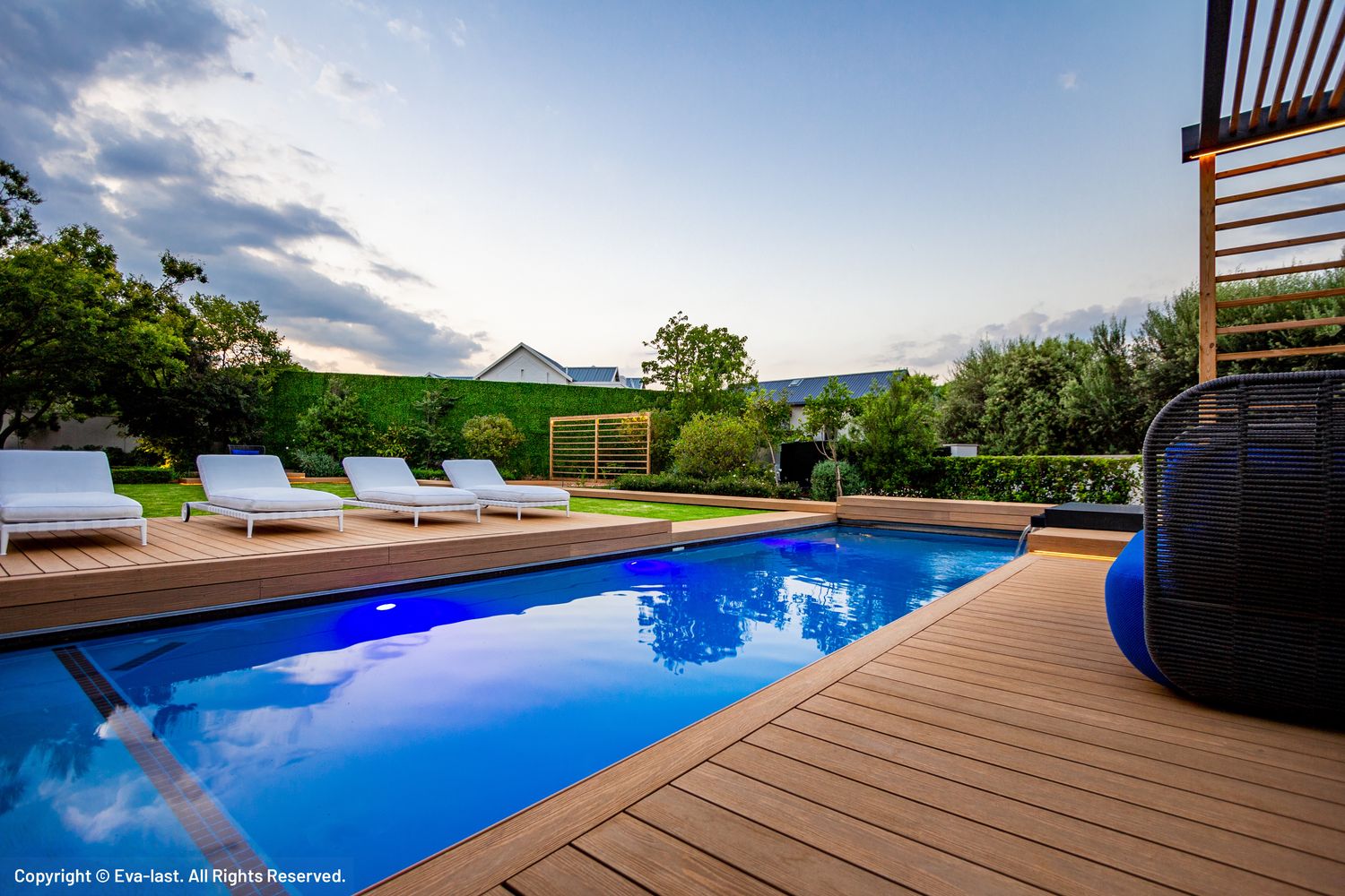 Resort pool deck · Crest Cedar